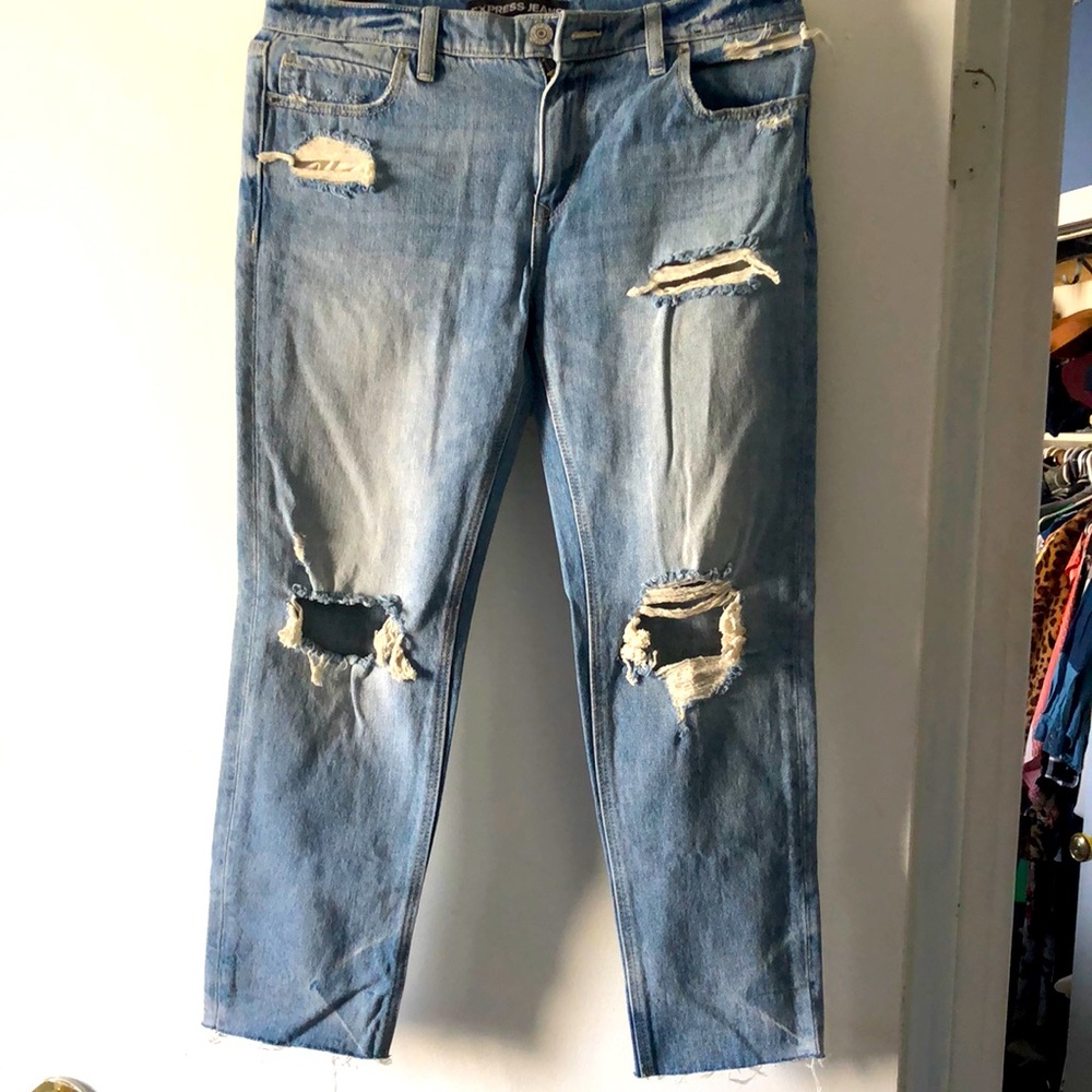 Express Girlfriend ripped jeans